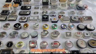 迅达5400电梯D型圆按钮 三针 四针