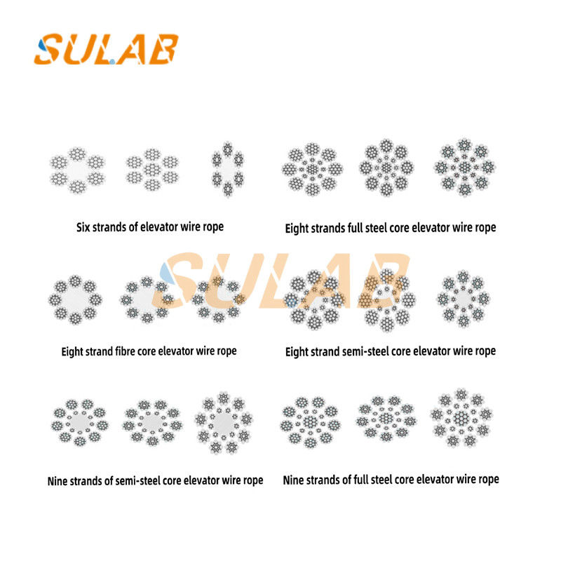 Elevator Lift Over Speed Governor Galvanized Steel Wire Rope Steel Hemp Core 8 12 13 16 10mm High-Rise High Low Speed