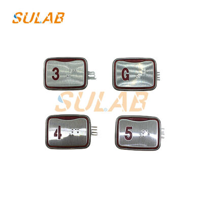 Sigma MTD265 прямоугольная кнопка для лифта LG/XIZI OTIS с текстом Брайля и 3-прицепным подключением